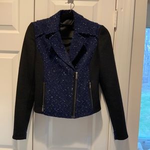 Elie Tahari navy/black tweed jacket, us size 2